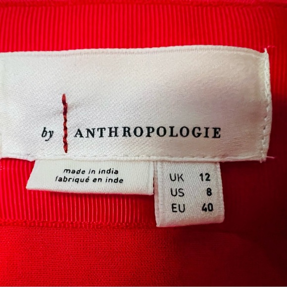 Anthropologie The Katerina
Lurex Button Front Dress in Red Paisley Size 8 - Picture 7 of 10